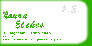 maura elekes business card